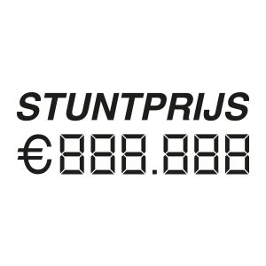 Auto verkoop sticker | Stuntprijs | Zwart