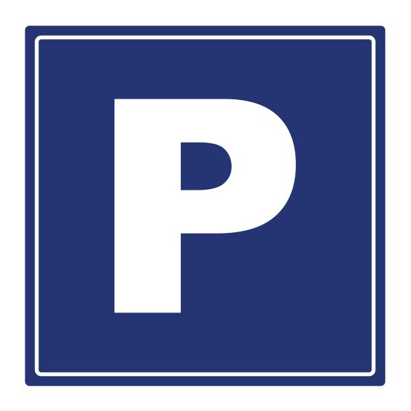 Bedrijfssticker | Parkeerbord | Blauw