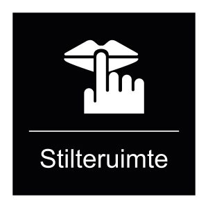 Bedrijfssticker | Stilteruimte | Zwart