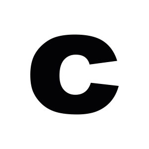 Plakletter | c - Arial Black | Zwart