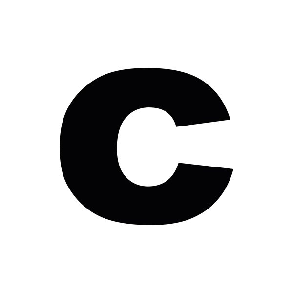 Plakletter | c - Arial Black | Zwart