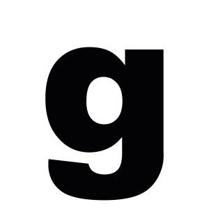 Plakletter | g - Arial Black | Zwart