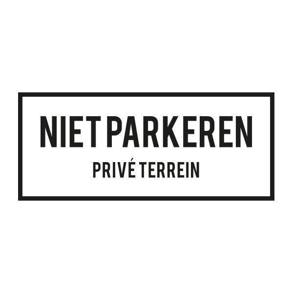 Bedrijfssticker | Niet parkeren privé terrein | Zwart