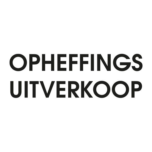 Bedrijfssticker | Opheffings uitverkoop | Zwart