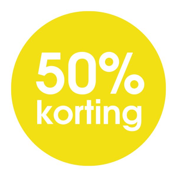 Bedrijfssticker | Percentage korting | Geel