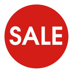 Bedrijfssticker | Sale | Rood