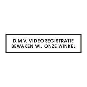 Bedrijfssticker | Videoregistratie | Zwart