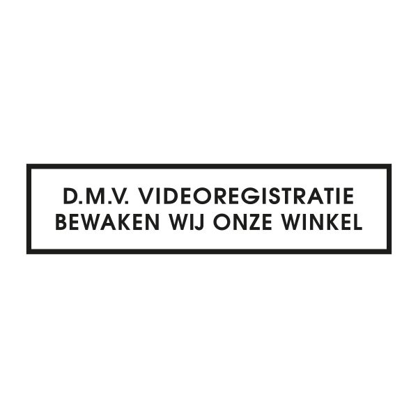 Bedrijfssticker | Videoregistratie | Zwart