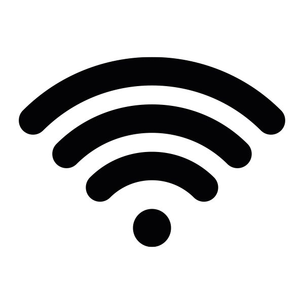 Bedrijfssticker | Wifi Signaal | Zwart
