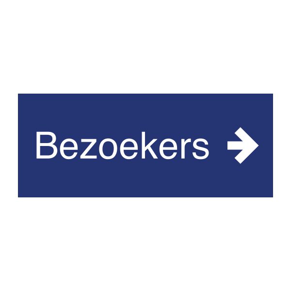 Bedrijfssticker | Bezoekers | Blauw