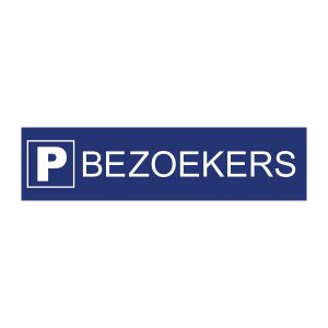 Bedrijfssticker | Bezoekers parkeren | Blauw