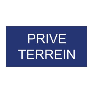 Bedrijfssticker | Prive terrein | Blauw