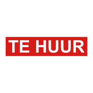 Bedrijfssticker | Te huur vlak | Rood