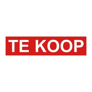 Bedrijfssticker | Te koop vlak | Rood