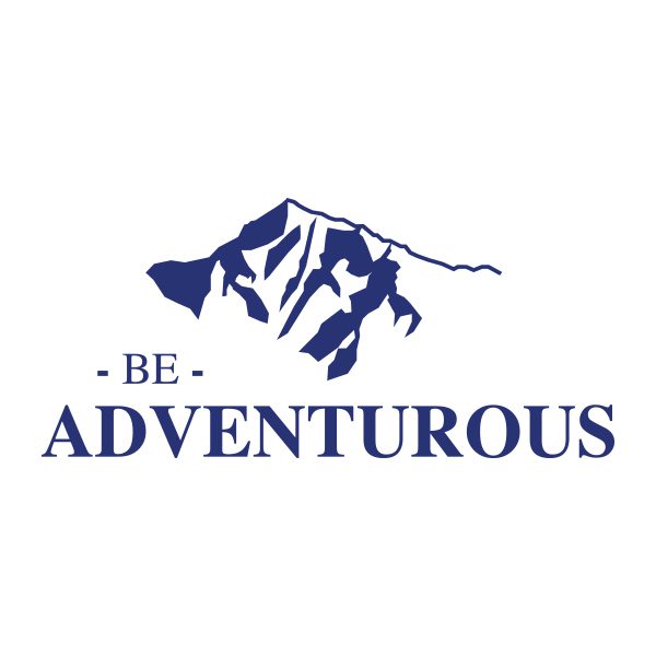 Quotestickers | Be Adventurous Serif | Blauw