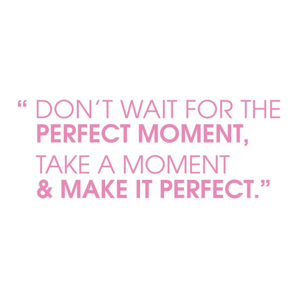 Quotestickers | Perfect Moment Sans | Licht Roze