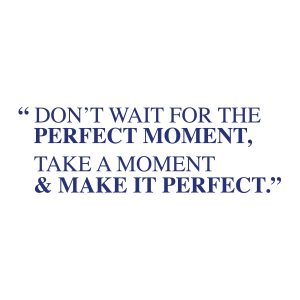 Quotestickers | Perfect Moment Serif | Blauw