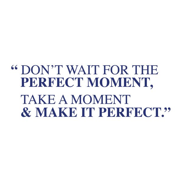 Quotestickers | Perfect Moment Serif | Blauw