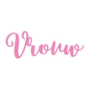 Wcstickers | Woord Vrouw | Licht Roze