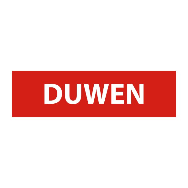 Bedrijfssticker | Duwen | Rood