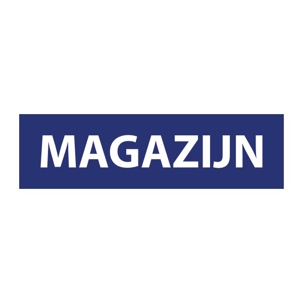 Bedrijfssticker | Magazijn | Blauw