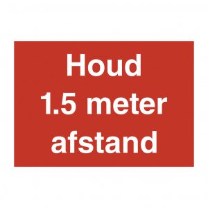 Corona houd 1,5 meter afstand