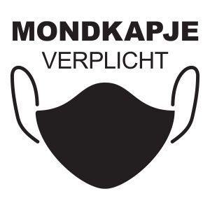 Mondkapje verplicht zwart